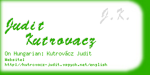 judit kutrovacz business card